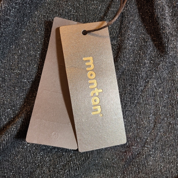 NWT Montan Paris Shimmering Gray Knit Cardigan Sweater - Picture 5 of 6